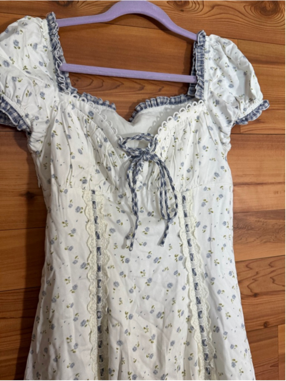 Lacemade ethereal lace coquette corset floral fairy doll mini dress - Picture 4 of 14